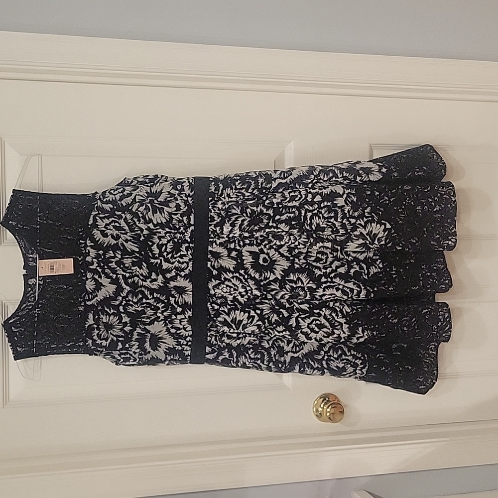 Ann Taylor Floral Black Dress Size 10 Petite (Brand New)